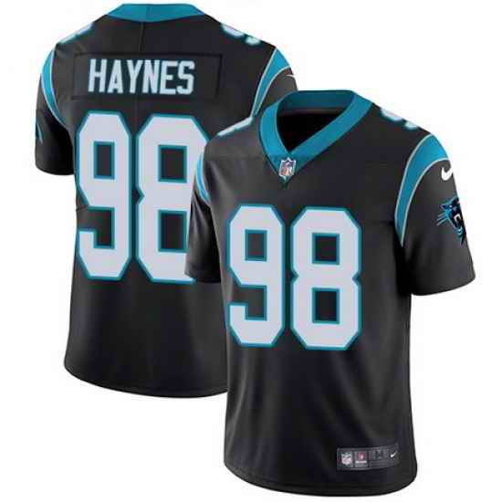 Nike Panthers #98 Marquis Haynes Black Team Color Mens Stitched NFL Vapor Untouchable Limited Jersey